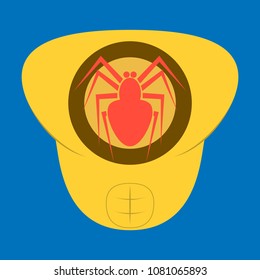 Superhero color flat badges, emblems, logos. Superhero badge icon, power and protect insignia for superhero illustration
