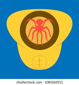Superhero color flat badges, emblems, logos. Superhero badge icon, power and protect insignia for superhero illustration