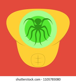 Superhero color flat badges, emblems, logos. Superhero badge icon, power and protect insignia for superhero illustration
