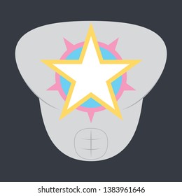 Superhero color flat badges, emblems, logos. Superhero badge icon, power and protect insignia for superhero illustration