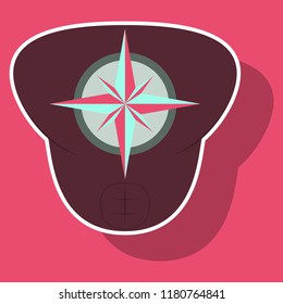 Superhero color sticker badges, emblems, logos. Superhero badge icon, power and protect insignia for superhero illustration