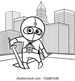 Superhero Coloring page