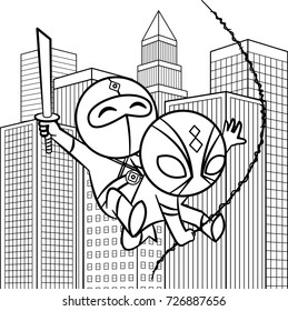 Superhero Coloring page