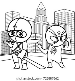 Superhero Coloring page