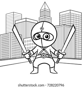 Superhero Coloring page