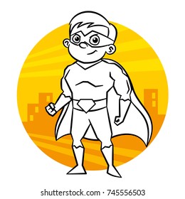 Superhero Coloring page