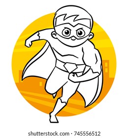 Superhero Coloring page