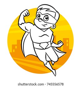 Superhero Coloring page