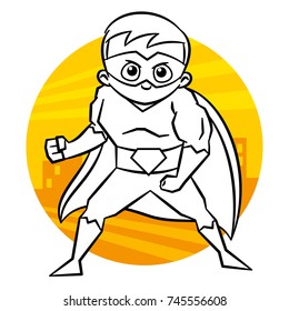 Superhero Coloring page