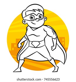 Superhero Coloring page