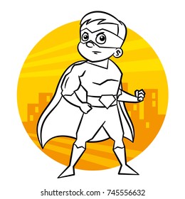 Superhero Coloring page