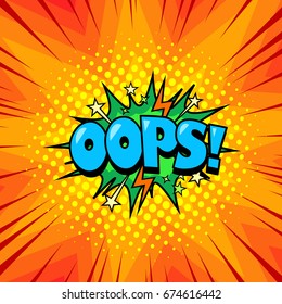Superhero comic book speech bubble, cartoon sound effect
