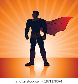 superhero comic style illustration vector