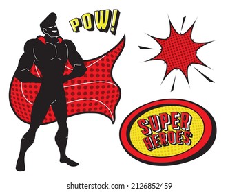 Superheld- und Comic-Textsymbole