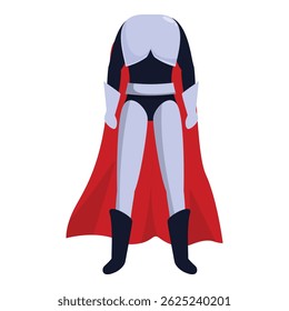 Superhero costume standing tall, ready to protect the innocent and fight for justice