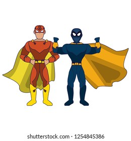 Superhero couple characters