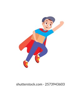 Superhero Delivering Packages with a Smile