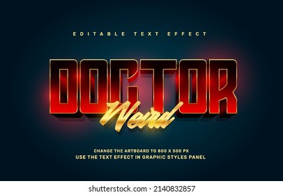 Superhero Doctor Editable Text Effect Template