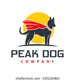 superhero dog animal logo design