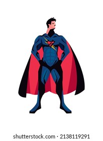 superhero doing a pose over white