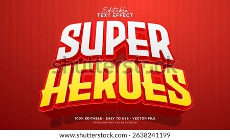 Superhero editable text effect, cartoon text style effect