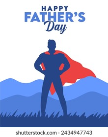 superhero father with his son in celebration of father's day