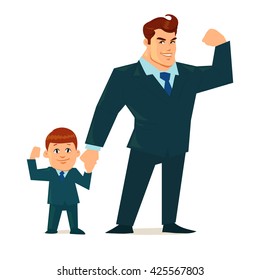 Superhero Father's day greeting card. Vector illustration