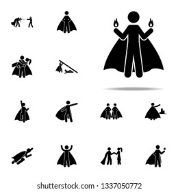 superhero, fire icon. hero icons universal set for web and mobile