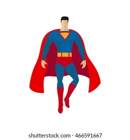 Superhero flat style isolated icon. Vector illustration