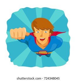 Superhero in flight