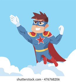 superhero flying illustration design