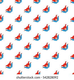 Superhero flying pattern. Cartoon illustration of superhero flying vector pattern for web