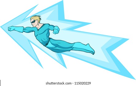 Superhero flying star