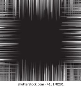 Superhero frame,Comic book black and white radial lines background,Manga or anime speed graphic texture, Explosion vector illustration , Rectangle fight stamp for card, Sun ray or star burst element