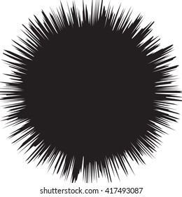 Superhero frame,Comic book black and white radial lines background,Manga or anime speed graphic texture, Explosion vector illustration , Rectangle fight stamp for card, Sun ray or star burst element