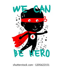 superhero funny cartoon,vector illustration