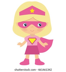 Superhero Girl Vector Illustration Stock Vector (Royalty Free ...