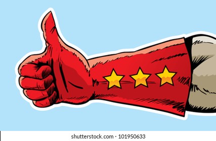 Superhero Hand Giving The Thumbs Up