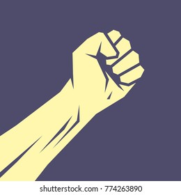 Superhero hand template. Vector superhero arm icon