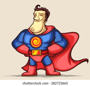 Superhero with hands on waist
