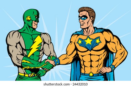 Superhero handshake