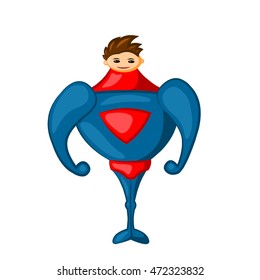 Superhero In Heroic Stance. Comics Style, Vector Stock