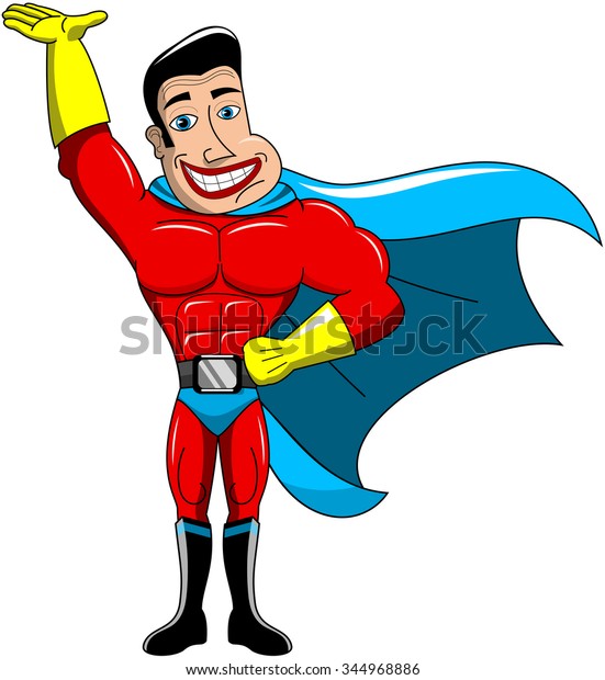 Superhero Holding Something Palm Hand Isolated Stock Vector (Royalty ...