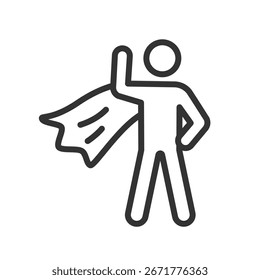 icono de superhéroe, Imagen de héroe, Ilustración vectorial
