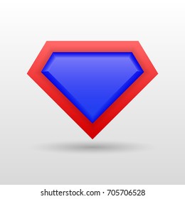 Superhero icon, logo. Vector illustration