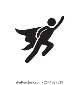 Superhero icon on white background