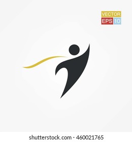 Superhero icon on white background