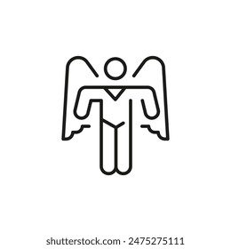 Superhero icon. Simple superhero icon for social media, app, and web design. Vector illustration