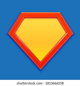 Superhero icon. Super hero logo template. Blank super hero badge. Vector illustration.