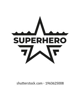 Superhero icon or symbol design. Pictogram vector star